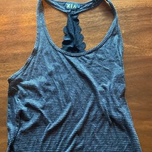 Black & grey tank - super soft - with cute back - size medium